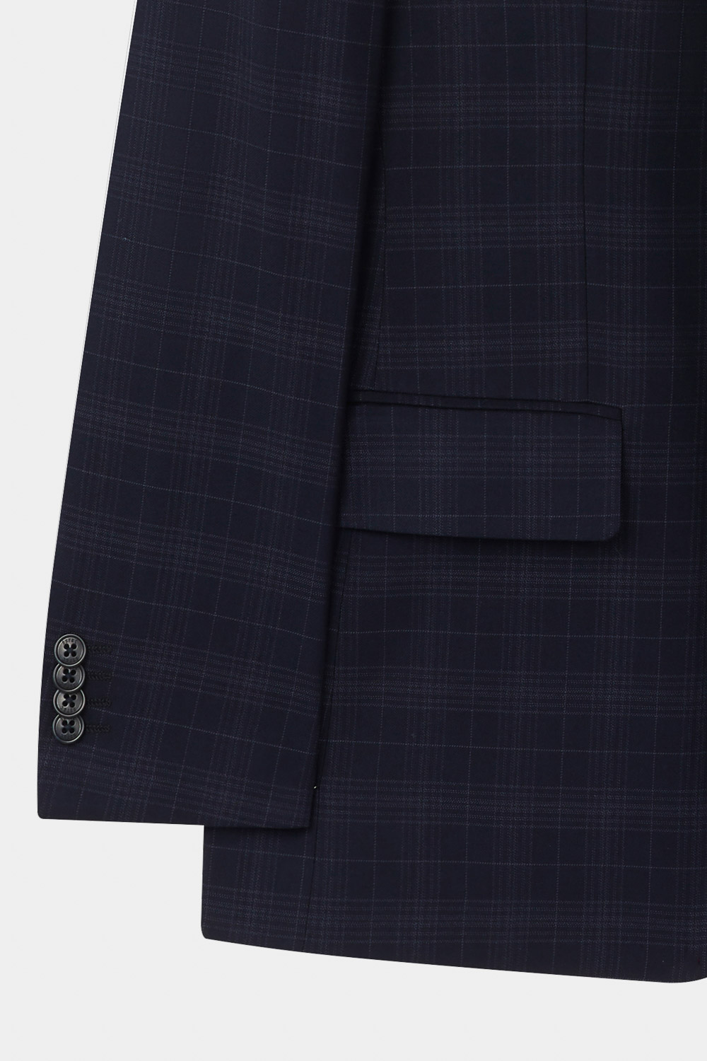 SST&C Navy Check Pattern Slim Fit Suit Jacket | 0112310006  (Outlet)_9