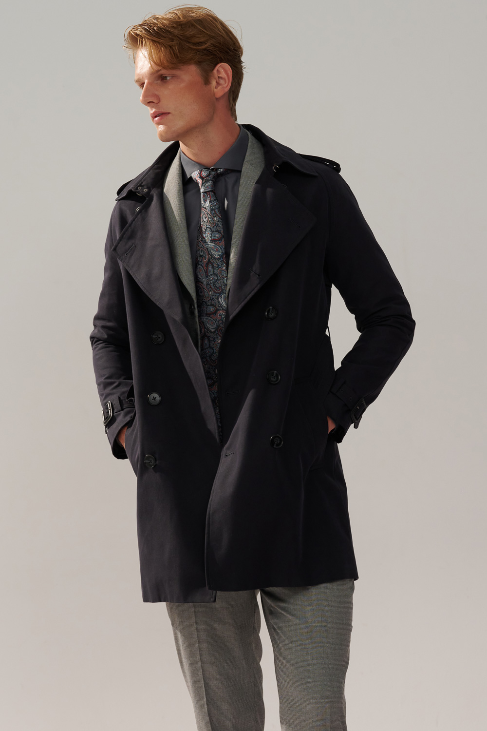 SST&C Light Gray Textured Tailor-Fit Suit Jacket | 0112310008  (Outlet)_3