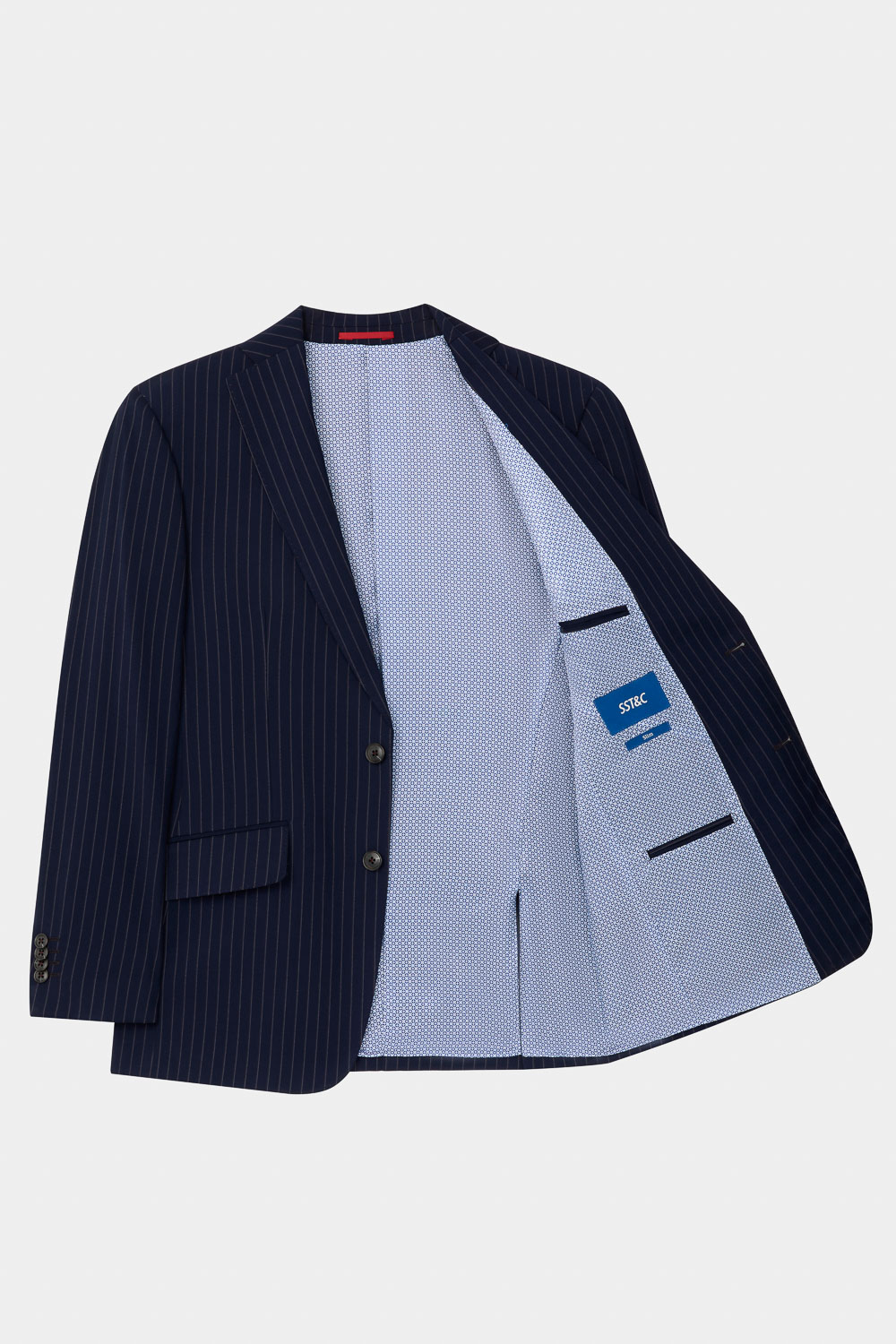 SST&C Navy Striped Pattern Slim Fit Suit Jacket | 0112310001  (Outlet)_7
