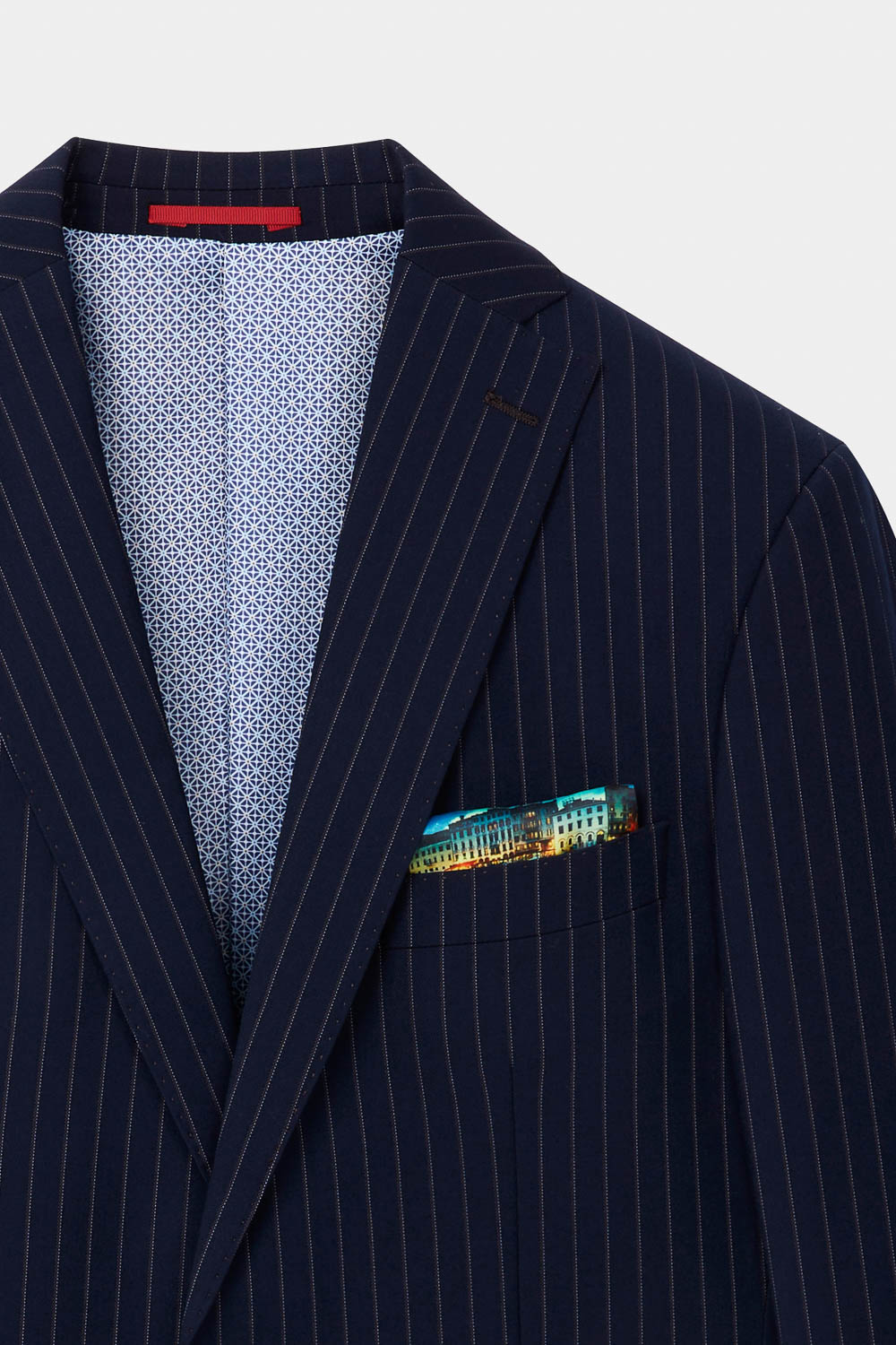 SST&C Navy Striped Pattern Slim Fit Suit Jacket | 0112310001  (Outlet)_8