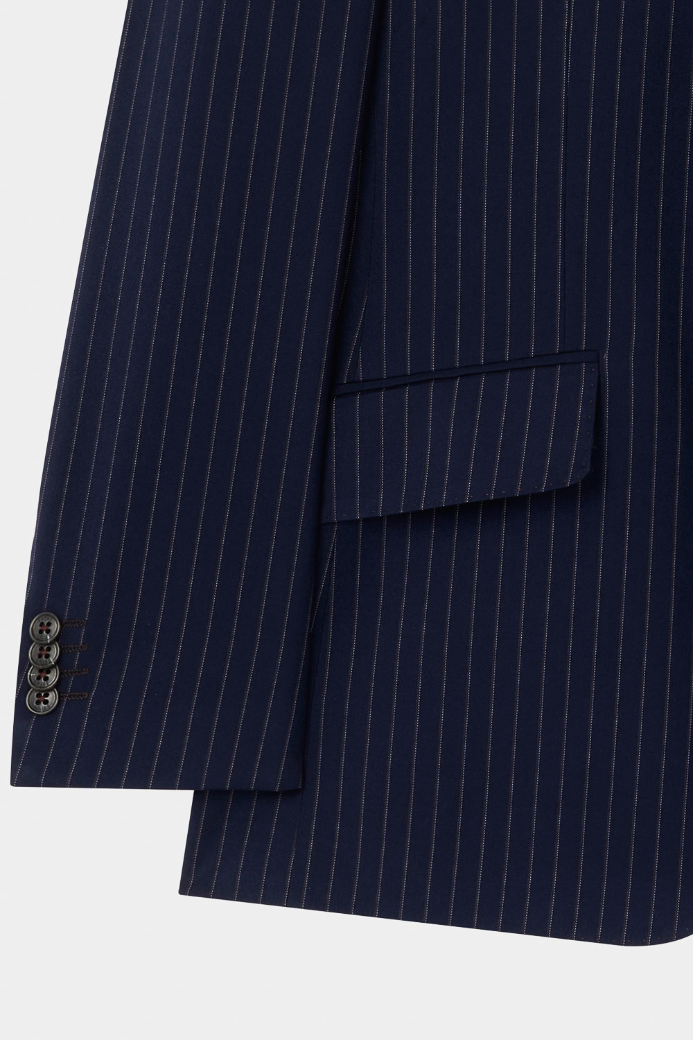 SST&C Navy Striped Pattern Slim Fit Suit Jacket | 0112310001  (Outlet)_9
