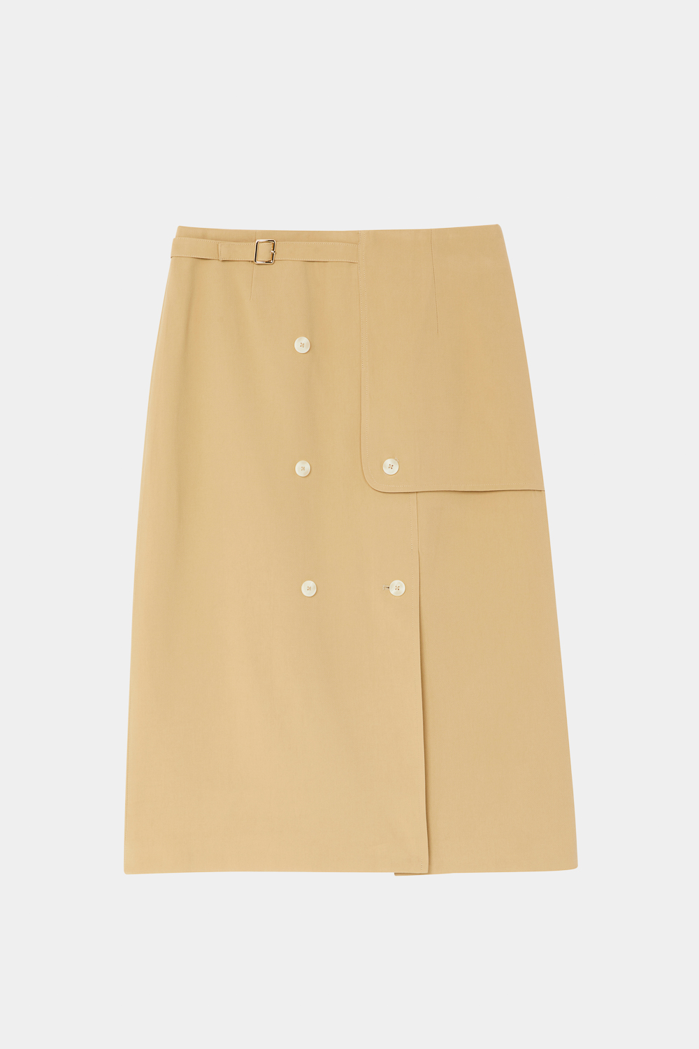 SST&C Khaki Breasted Long Skirt | 8362310005  (Outlet)_7