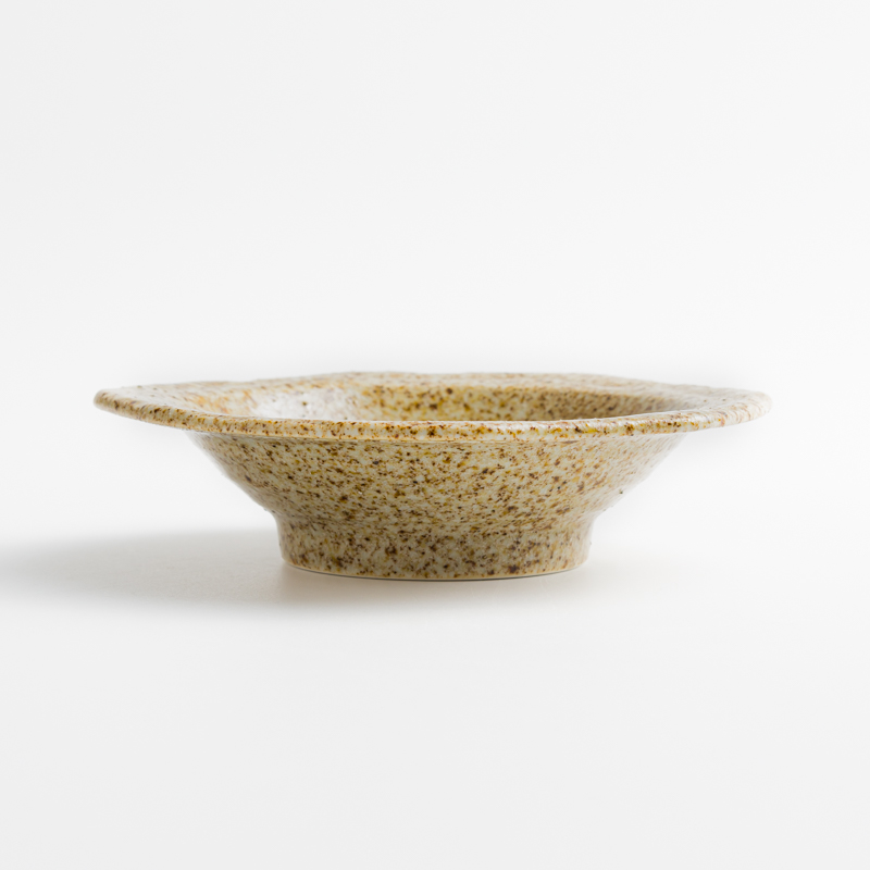 WAGA 古樸手感 14cm 陶瓷六角碟｜米｜單品_1