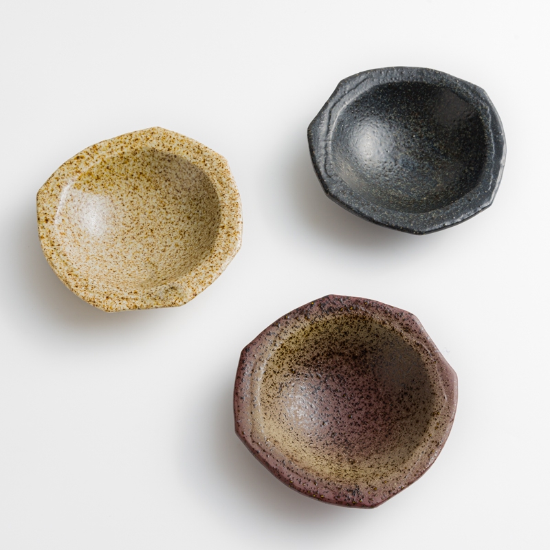 WAGA 古樸手感 14cm 陶瓷六角碟｜米｜單品_4