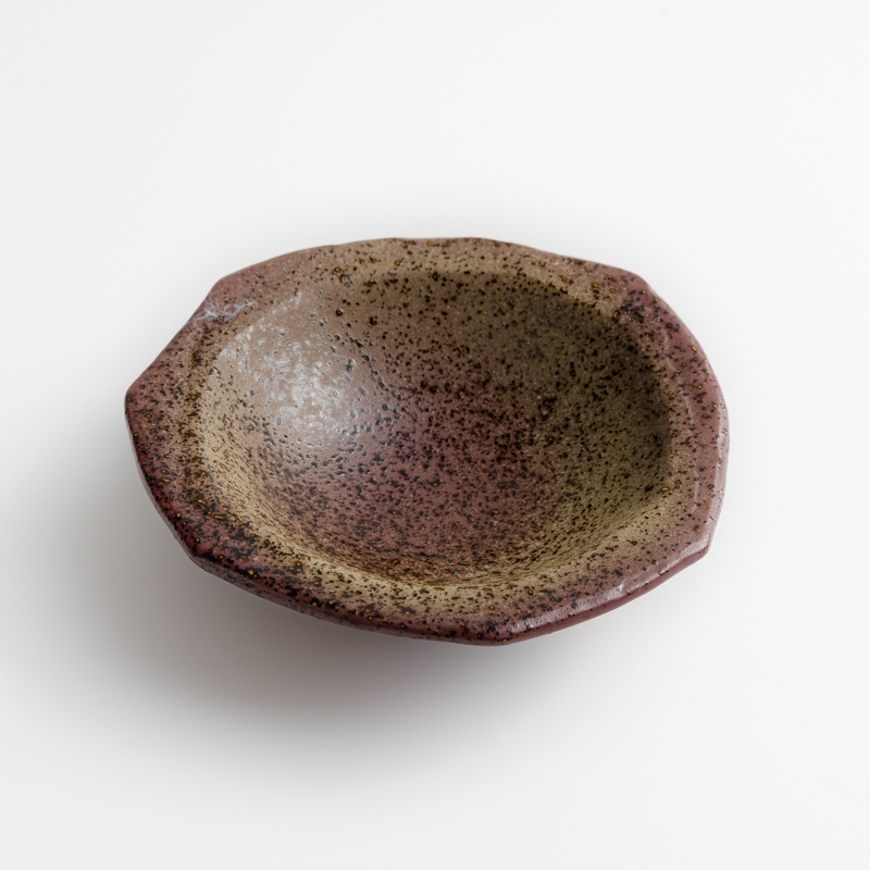 WAGA 古樸手感 14cm 陶瓷六角碟｜棕｜單品_0
