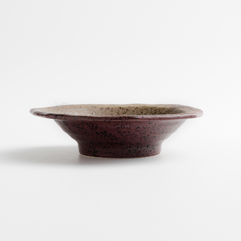 WAGA 古樸手感 14cm 陶瓷六角碟｜棕｜單品_1
