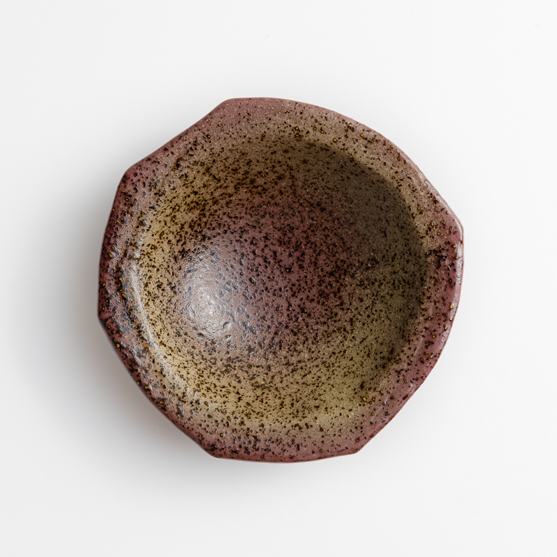 WAGA 古樸手感 14cm 陶瓷六角碟｜棕｜單品_2