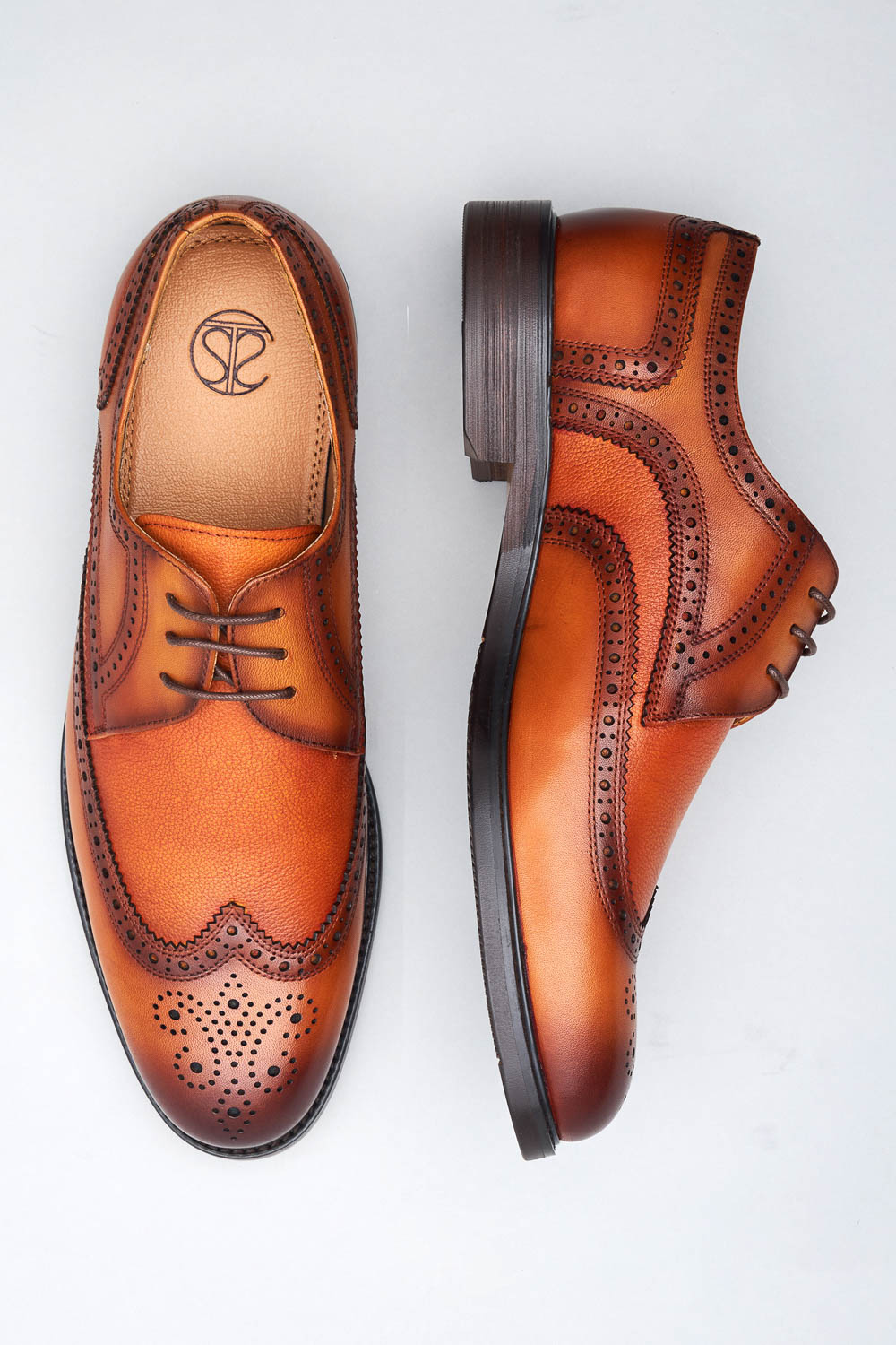 SST&C Light Coffee Derby Shoes | 1312310003  (Outlet)_4