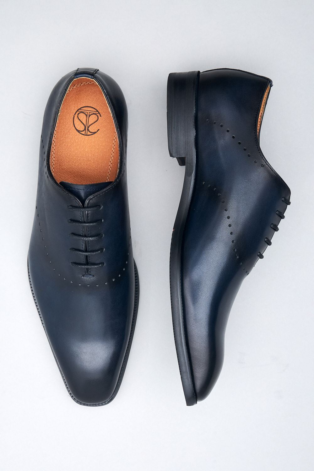 SST&C Navy Blue Oxford Shoes | 1312310004  (Outlet)_4