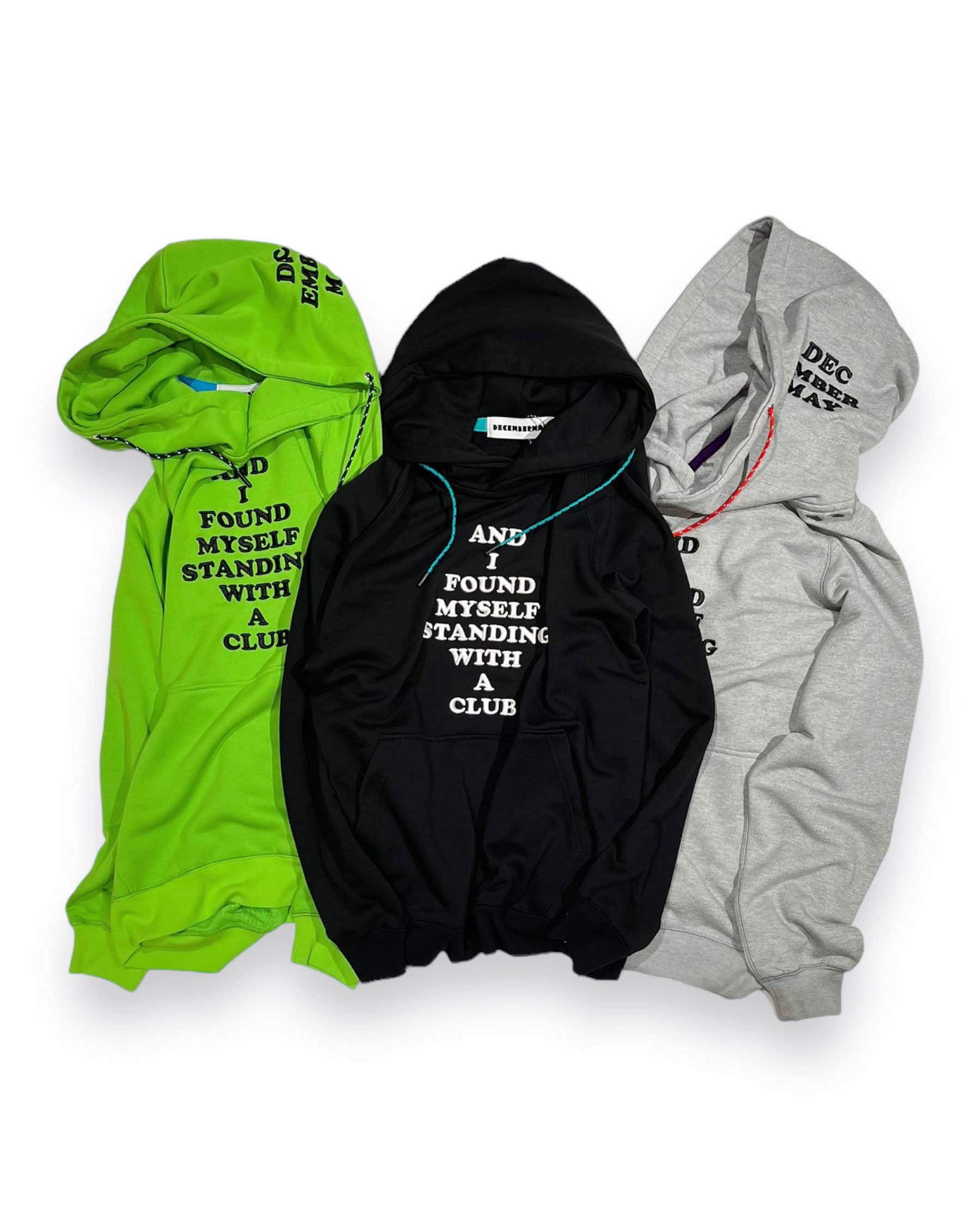 【DECEMBERMAY】Colors embroidery Unisex Hoody 4-312-1216