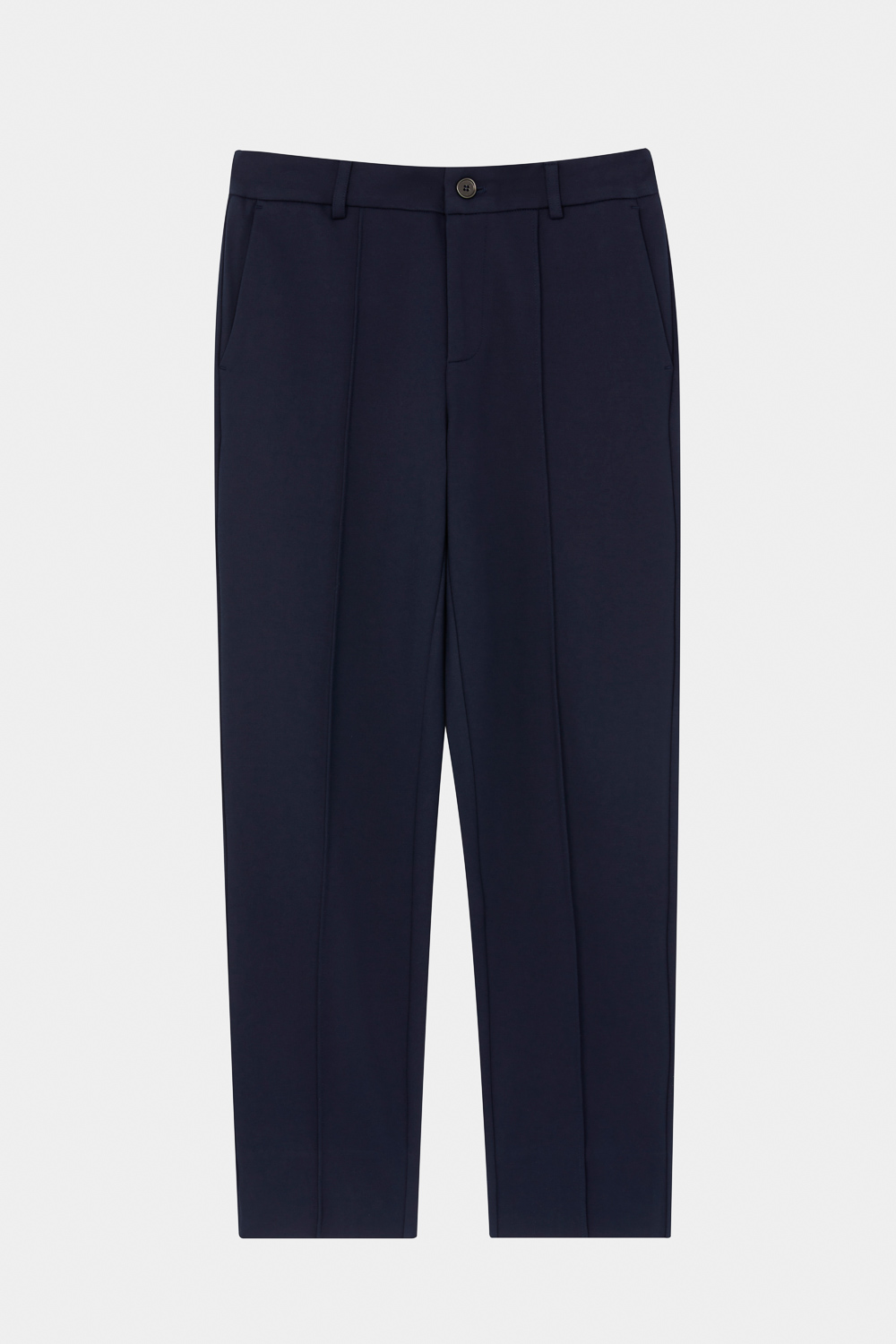 SST&C Dark Blue Low-Rise Slim Knitted Trousers | 8262310001  (Outlet)_7