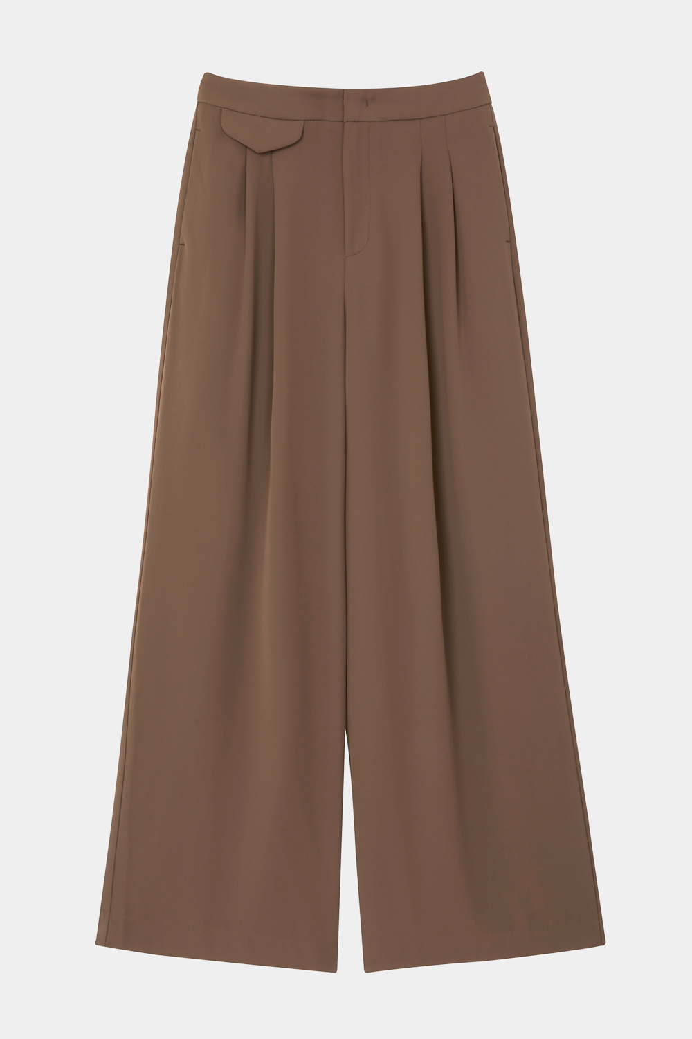 SST&C #Online Exclusive  Gray Coffee Mid-Rise Pleated Wide Trousers | 8262310003  (Outlet)_7
