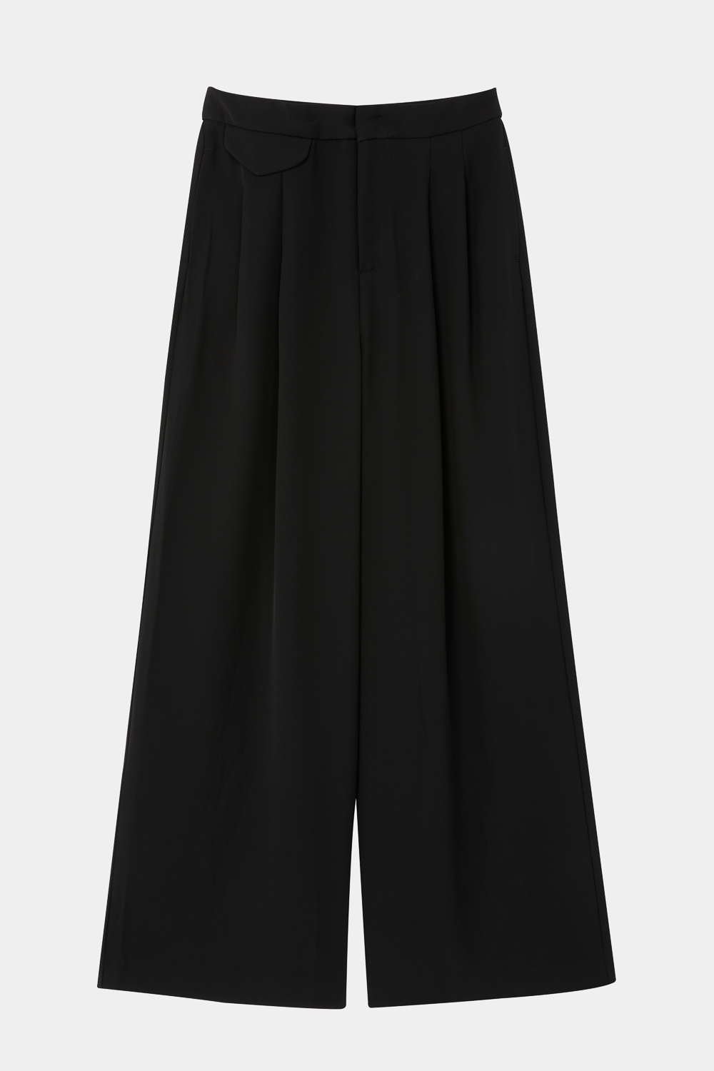 SST&C #Online Exclusive  Black Mid-Rise Pleated Wide Trousers | 8262310004  (Outlet)_7