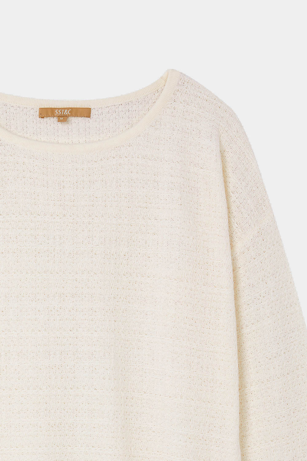 SST&C White Tweed Off-Shoulder Sweater | 8662310006  (Outlet)_7