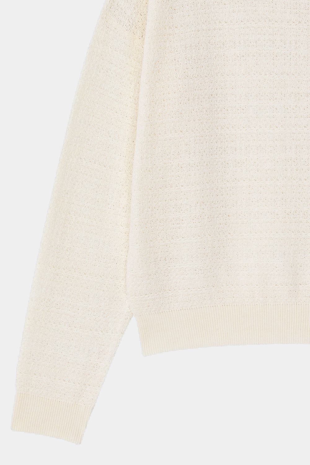 SST&C White Tweed Off-Shoulder Sweater | 8662310006  (Outlet)_8