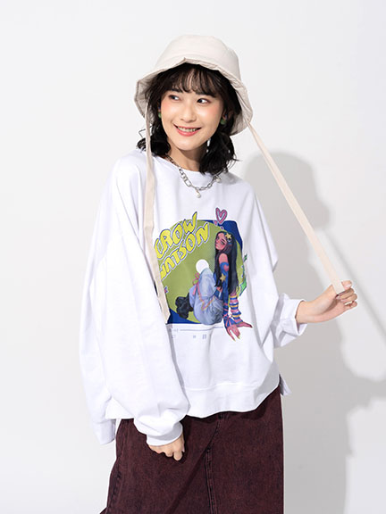 Y2K少女長袖T恤(LB37L1C0130) - earth music&ecology