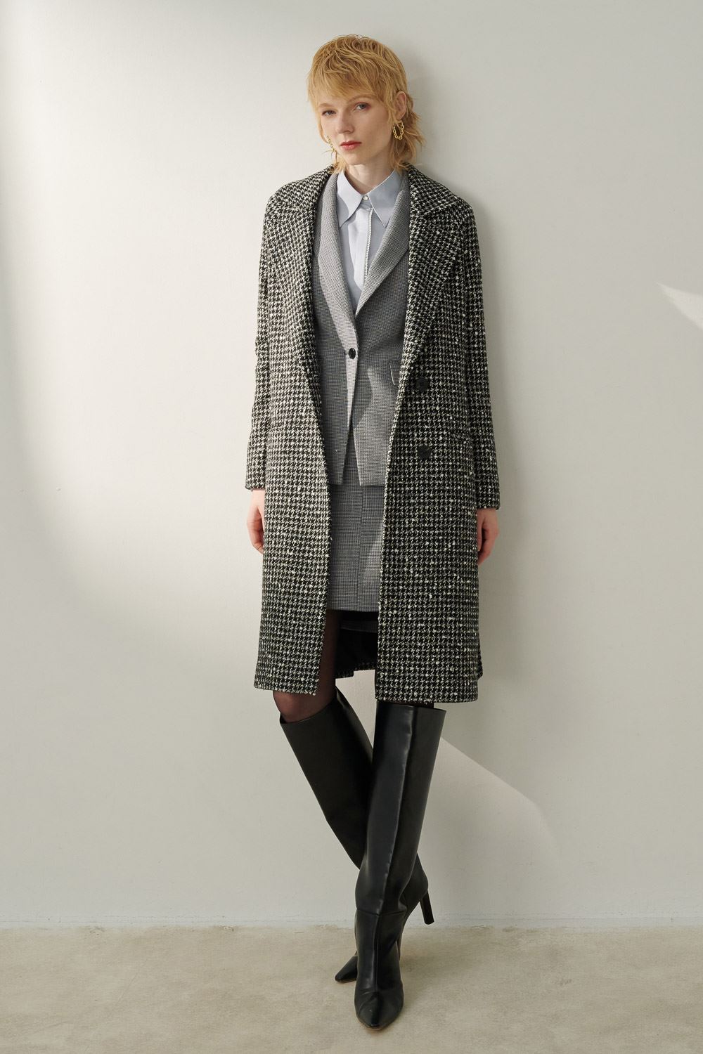SST&C Gray Square Collar Suit Jacket | 7162310002  (Outlet)_5