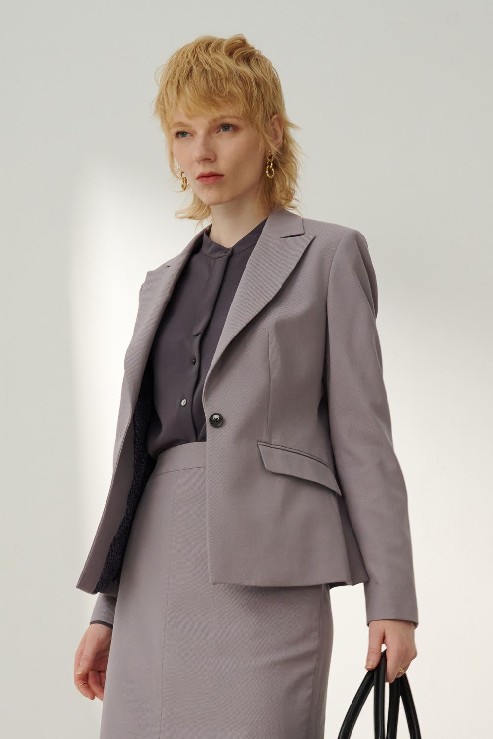 SST&C #Limited Edition  Gray Purple Sword Collar Suit Jacket | 7162310004  (Outlet)_2