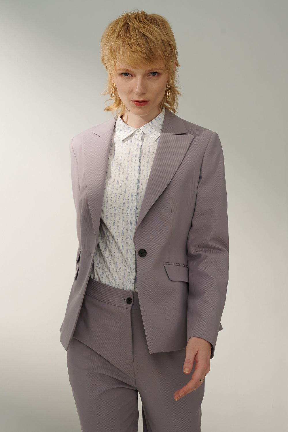 SST&C #Limited Edition  Gray Purple Sword Collar Suit Jacket | 7162310004  (Outlet)_5