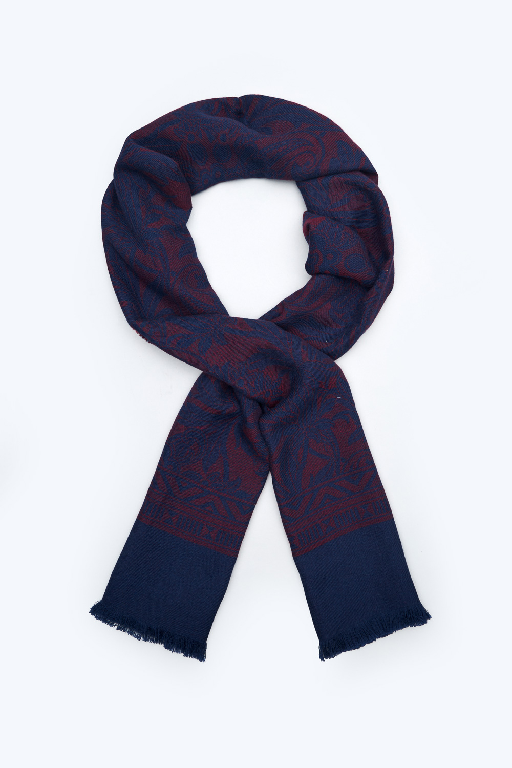 SST&C Blue and Red Floral Scarf | 3112309003  (Outlet)_0