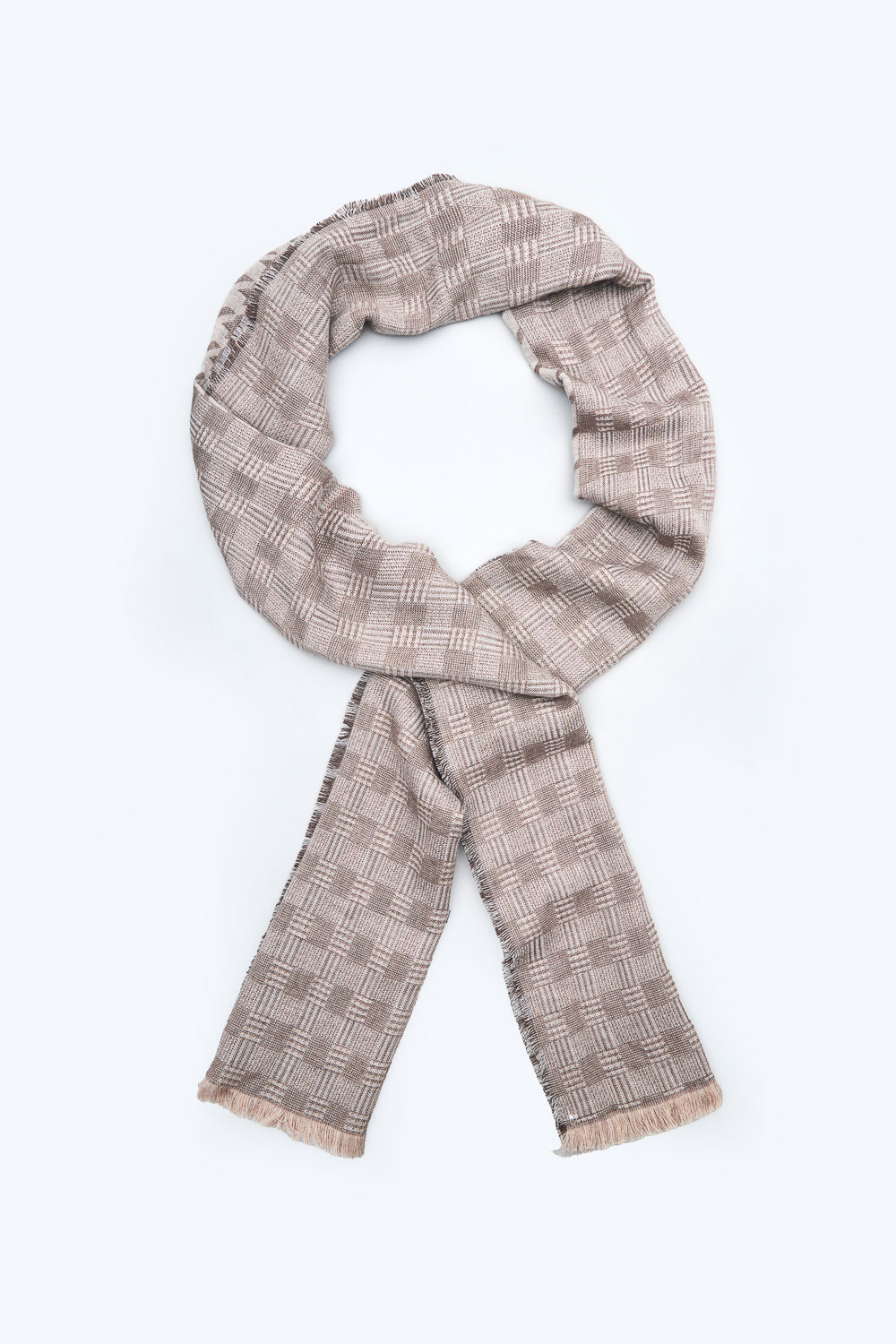 SST&C Beige Houndstooth Scarf | 3112309004  (Outlet)_0