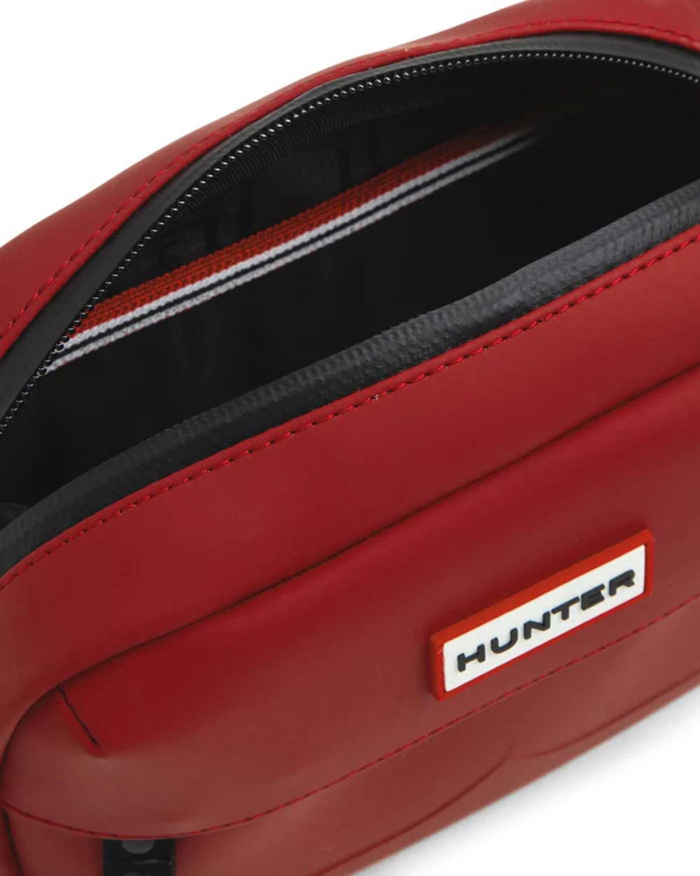 Hunter 暗紅色 橡膠感 防水 迷你斜背包 男女款 H7953【新竹皇家UBX2234CPEMLR】_3