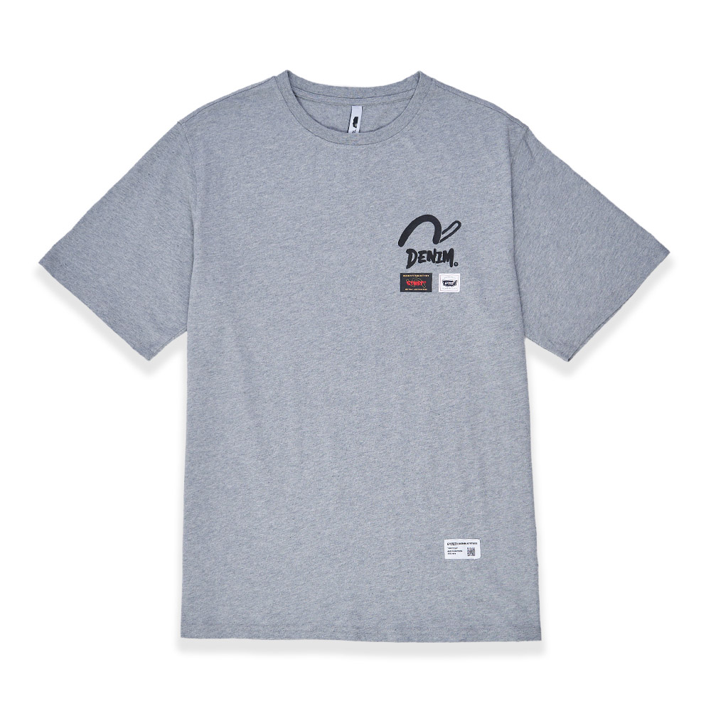 5th STREET｜男裝｜經典LOGO短袖T恤｜灰色