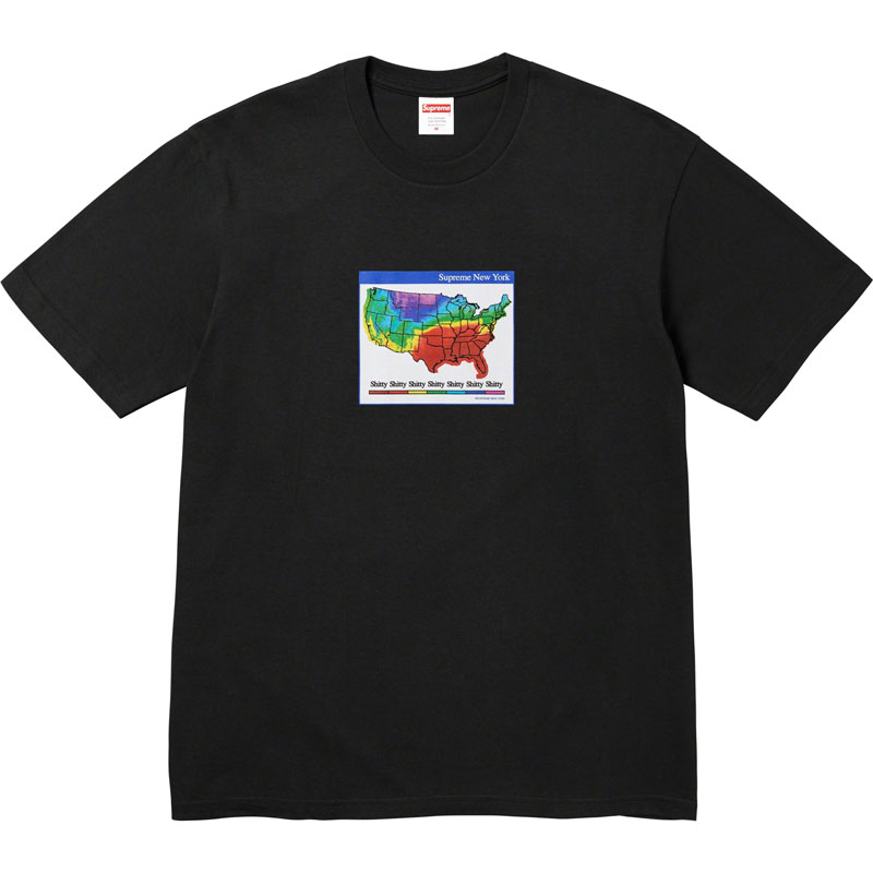 SUPREME FW23 WEATHER TEE 短T (黑色)_0