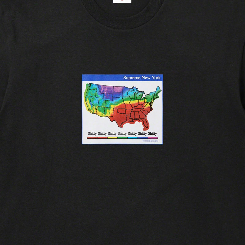 SUPREME FW23 WEATHER TEE 短T (黑色)_1