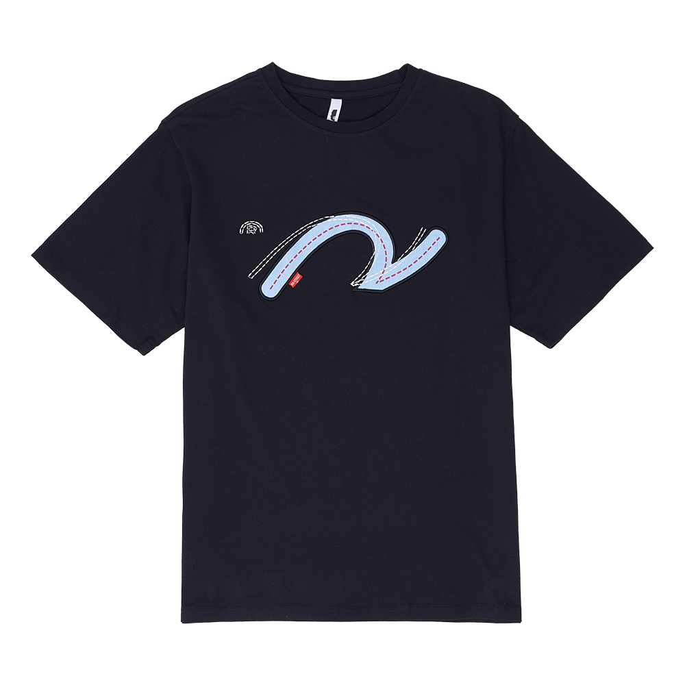 5th STREET｜男裝｜牛仔LOGO短袖T恤｜黑色