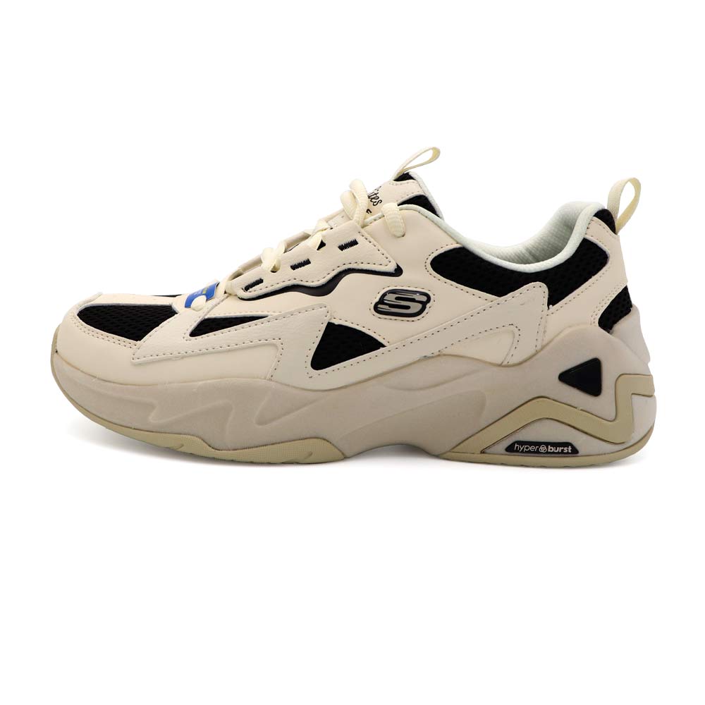 Skechers D Lites Hyper Burst 米白色 皮革 固特異 記憶鞋墊 老爹鞋 休閒鞋 女款 J2188【新竹皇家896178NTBK】_0