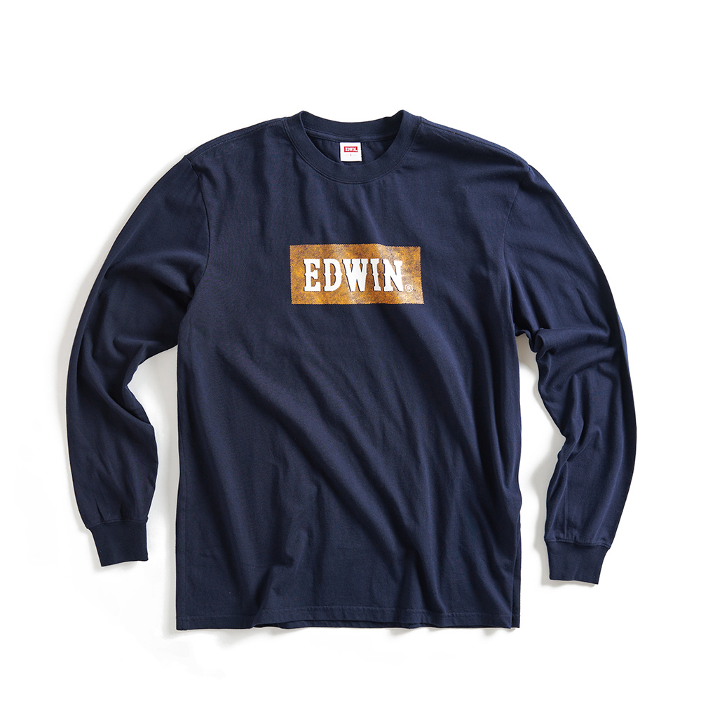 EDWIN｜男裝｜仿舊經典印花薄長袖T恤