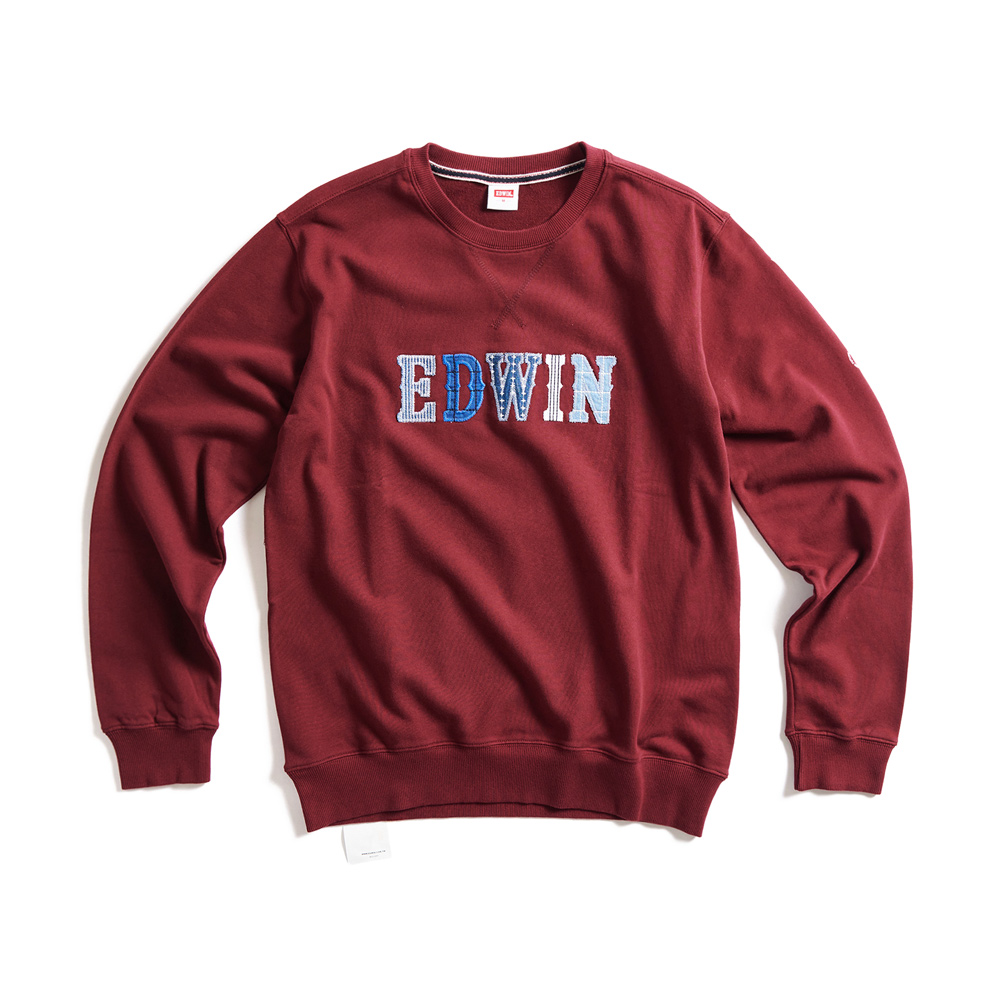 EDWIN｜CORE｜男裝｜手作拼接印花厚長袖T恤