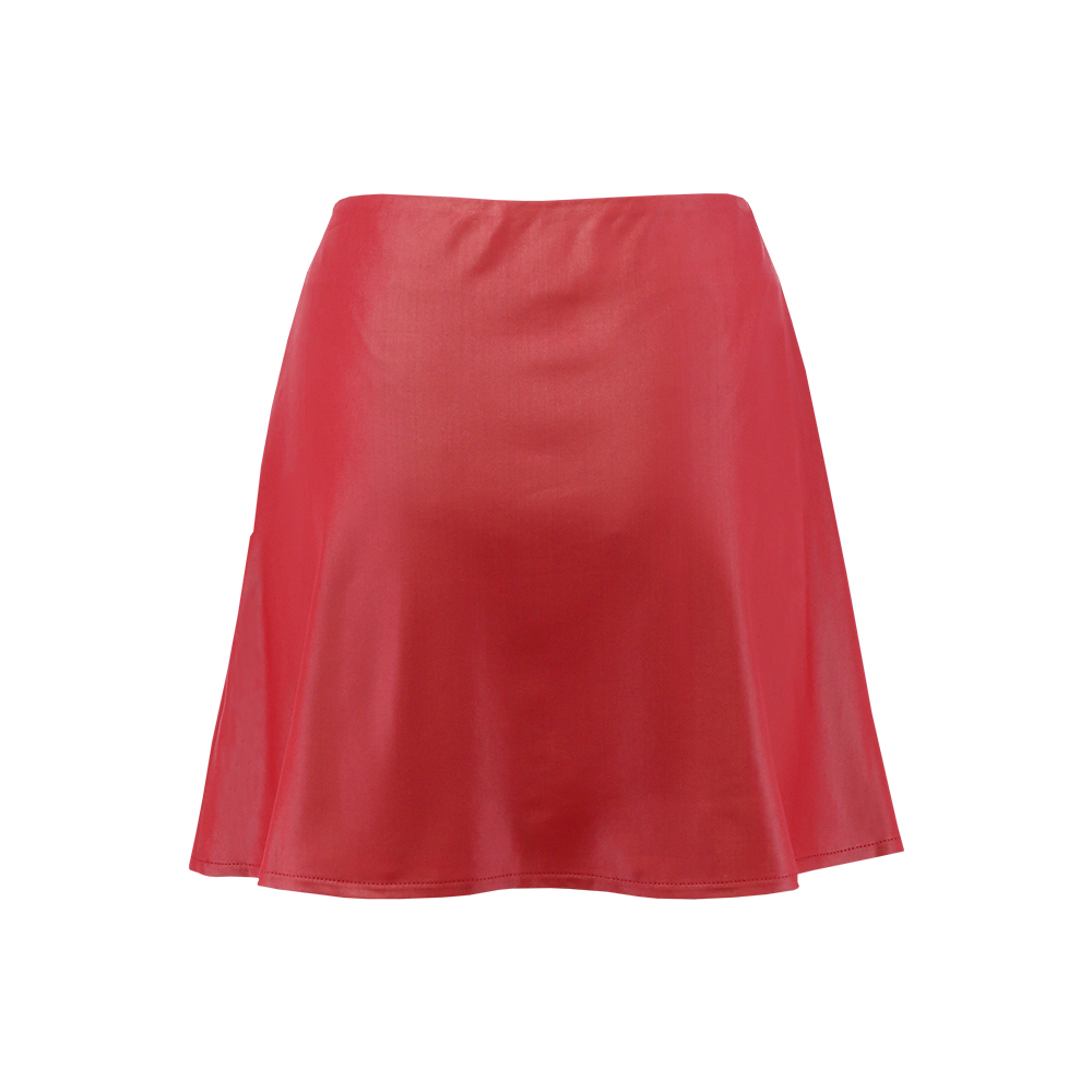 ILEY伊蕾 時髦紅覆膜短褲裙(紅色；M-XL)1234522401_5