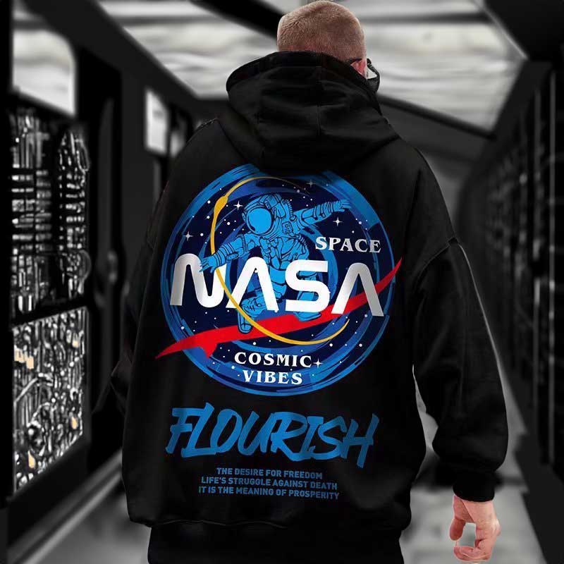 #加絨 翱翔在宇宙的NASA太空人連帽T_0