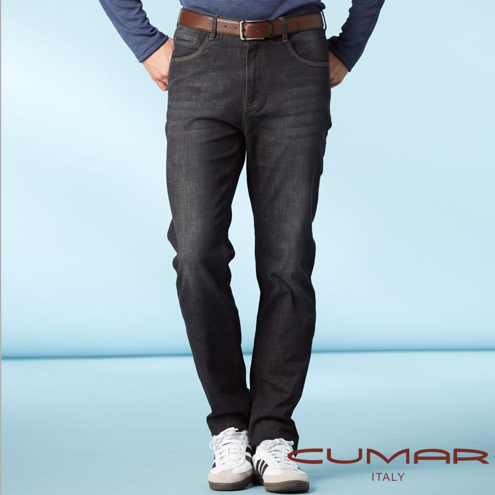 CUMAR 男裝秋冬小直筒平面牛仔褲 / 239115