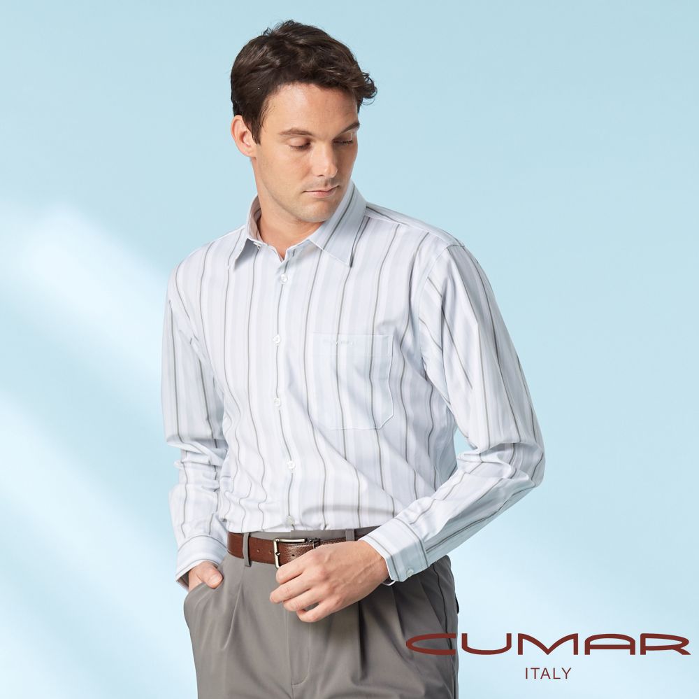 CUMAR 男裝長袖條紋襯衫 / 239332