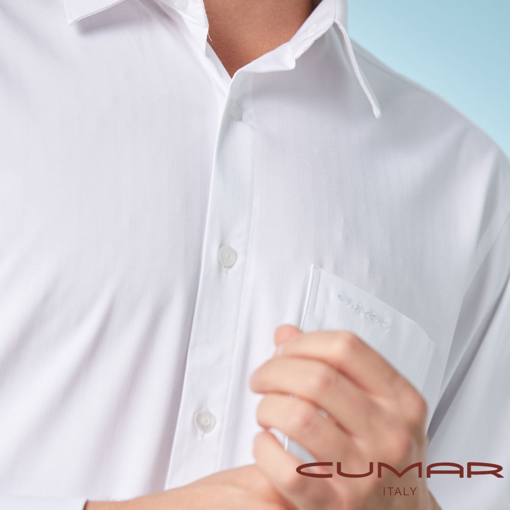 CUMAR 男裝長袖竹纖維素色襯衫 / 239333