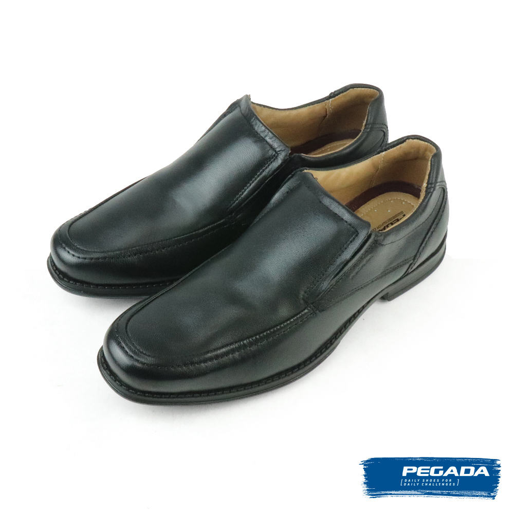 【PEGADA】巴西真皮輕量懶人休閒鞋  黑色(123491-BL)