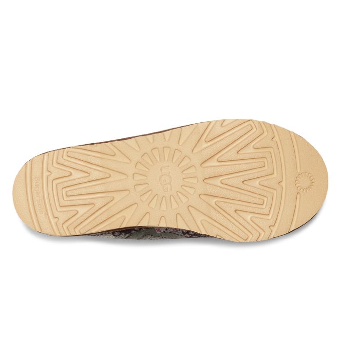UGG Tasman Taz Sash 棕色 休閒 秋冬 印花圖騰 穆勒鞋 男女款 B4582【新竹皇家UG1144094MULT】_5