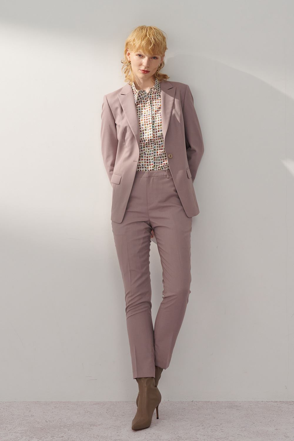 SST&C Matt Pink Sword Collar Suit Jacket | 7162311001  (Outlet)_4