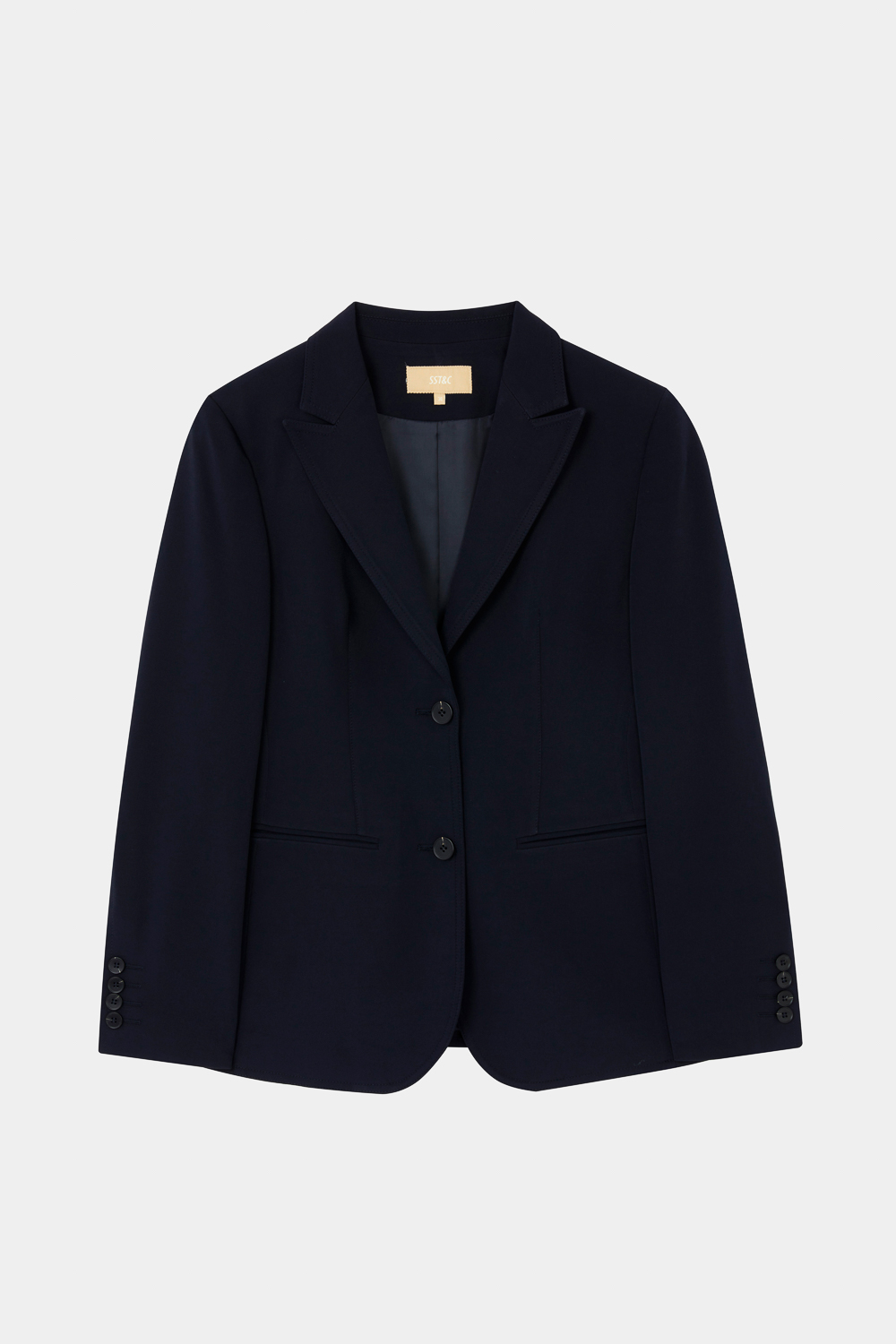 SST&C Navy Blue Sword Collar Suit Jacket | 7162311004  (Outlet)_7