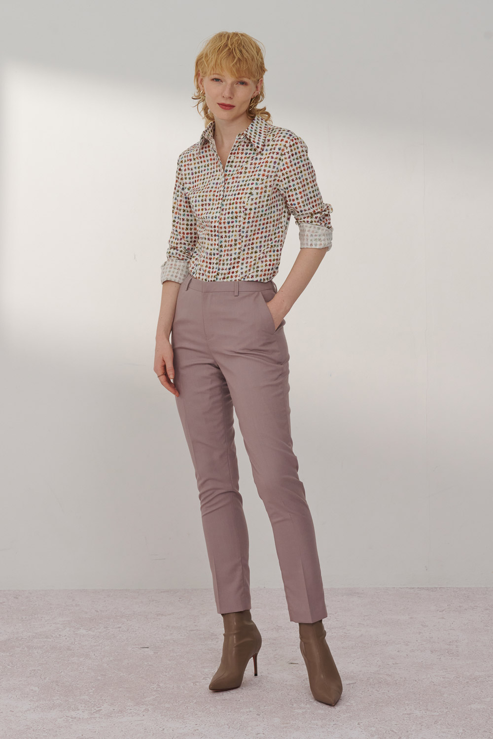 SST&C Matt Pink Suit Trousers | 7262311001  (Outlet)_0