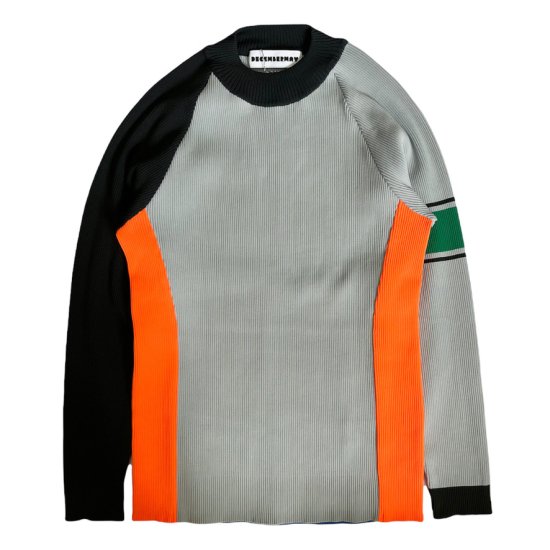 【DECEMBERMAY】Asymmetric color knit 1-205-1017
