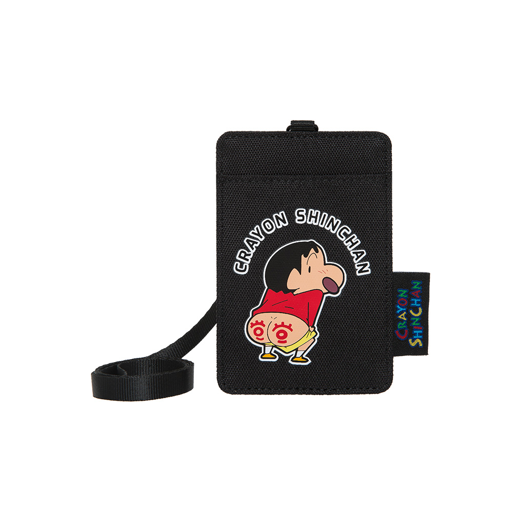 【OUTDOOR】Crayon Shinchan蠟筆小新證件套-黑色 ODCS23R09BK