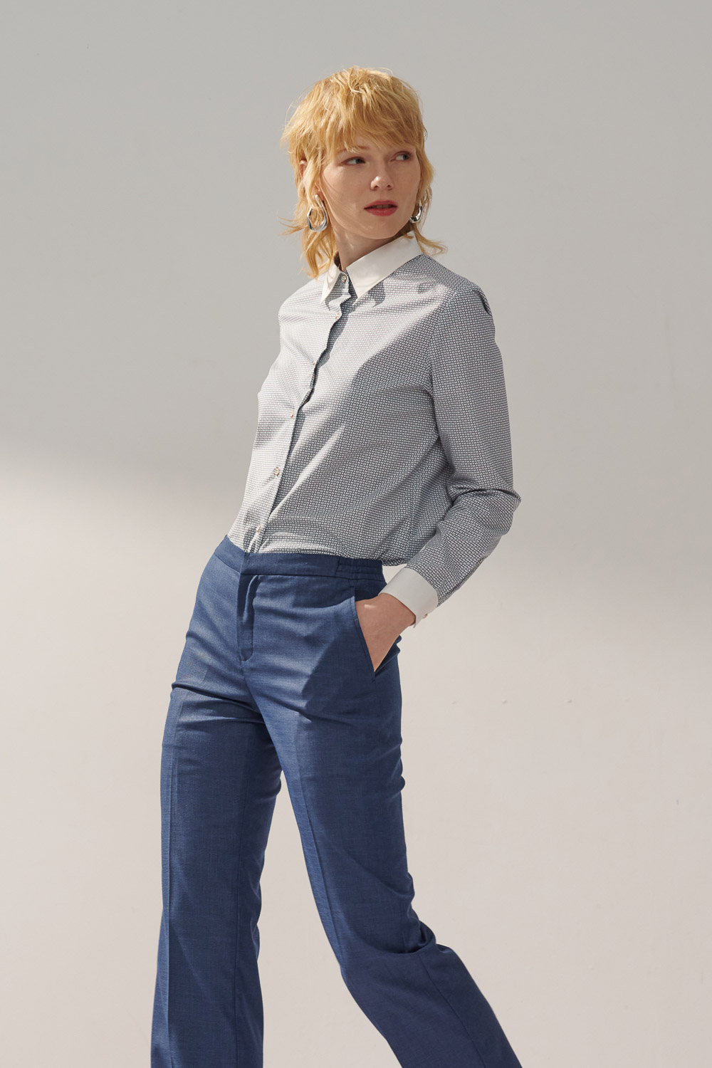 SST&C Geometric Print Straight Shirt | 7562311003  (Outlet)_2