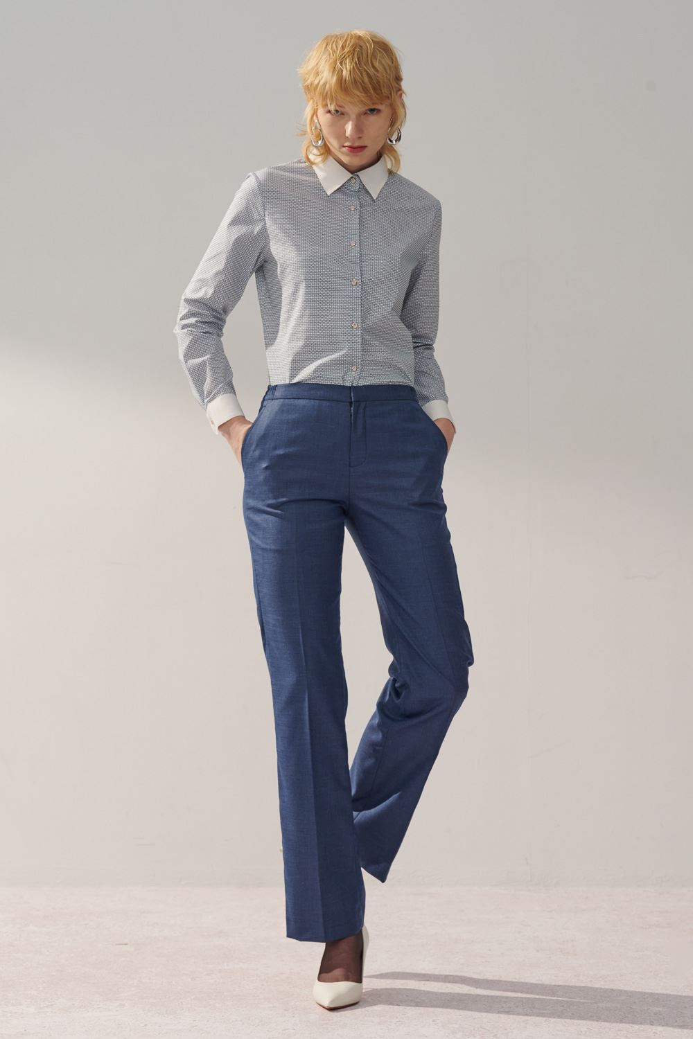 SST&C Geometric Print Straight Shirt | 7562311003  (Outlet)_3