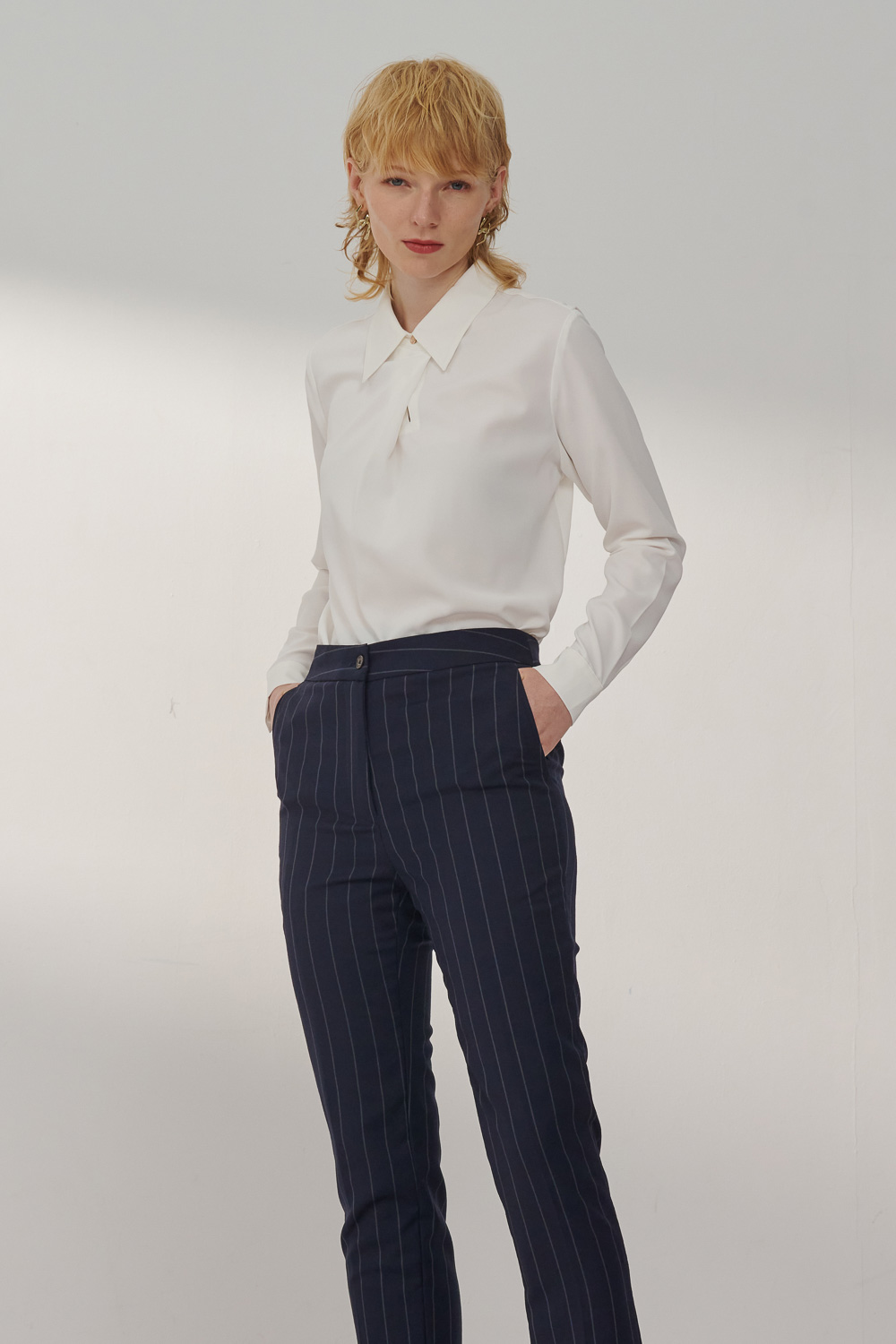 SST&C White Pleated Top | 7662311005  (Outlet)_2