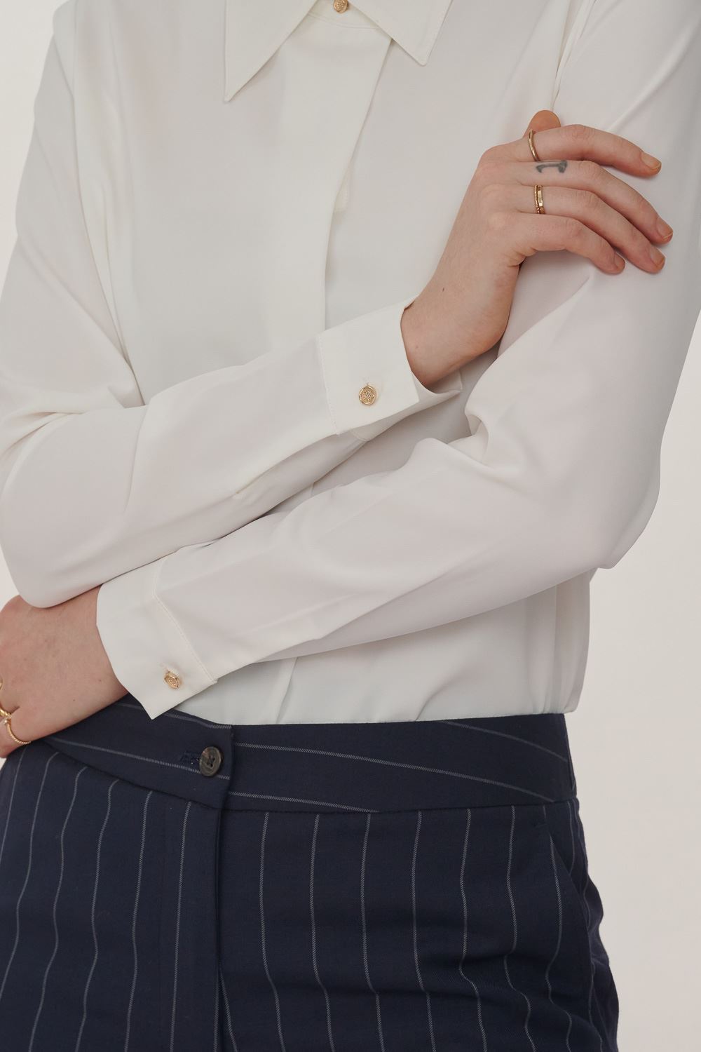 SST&C White Pleated Top | 7662311005  (Outlet)_6