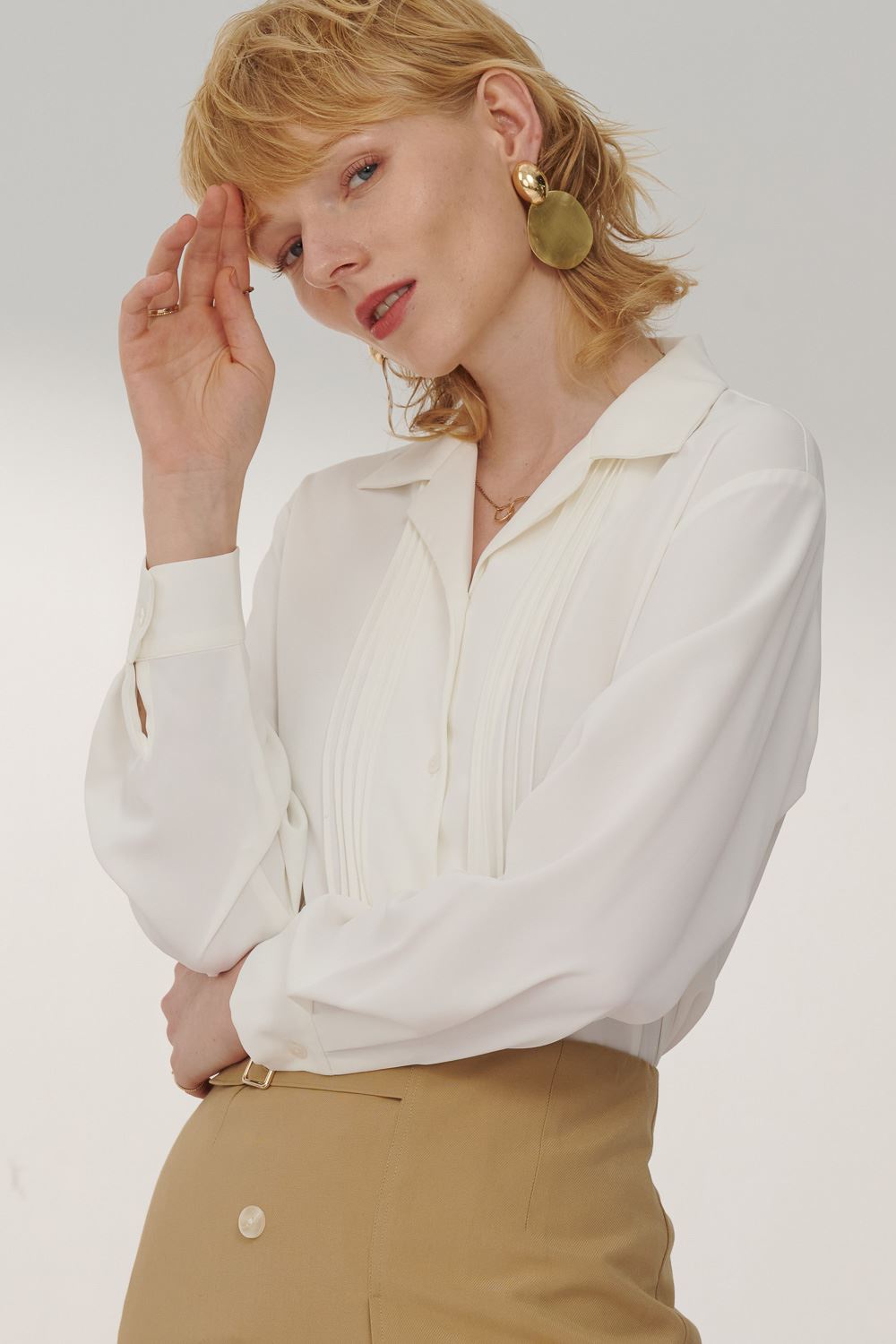SST&C White Lapel Top | 7662311001  (Outlet)_1